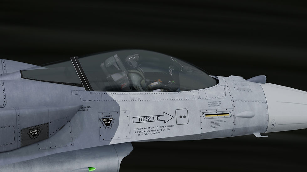 Thumbnail: F-16 Viper Block 72 with Cockpit-Rigged-Changable Decal-Texts