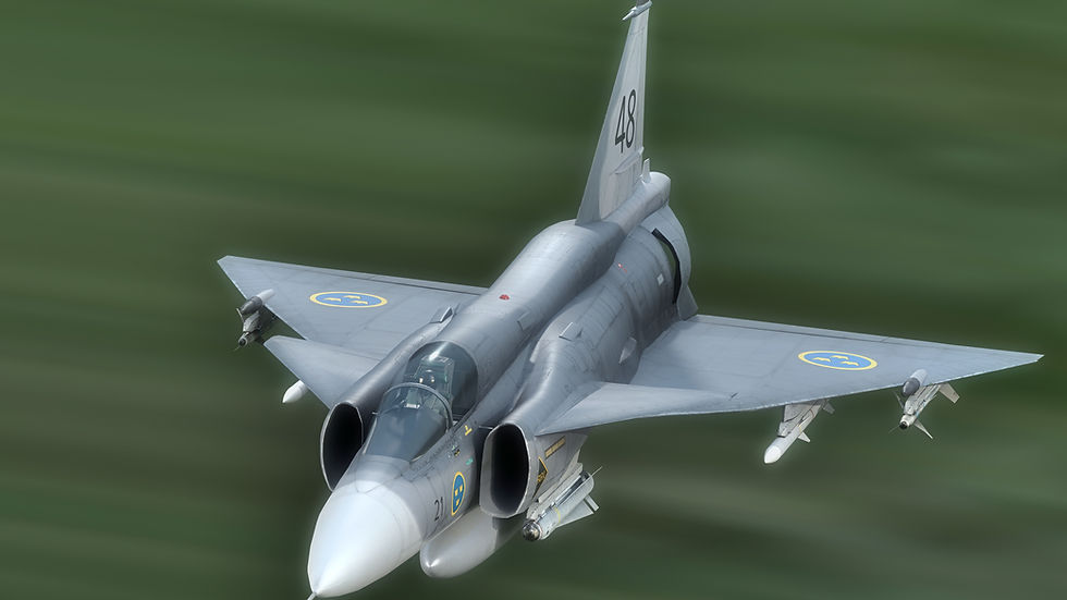Thumbnail: Saab 37 Viggen - with Cocpit - Fully Rigged-Multiple Decals Set