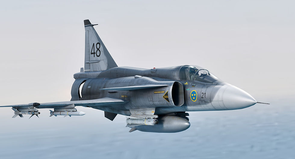 Thumbnail: Saab 37 Viggen - with Cocpit - Fully Rigged-Multiple Decals Set