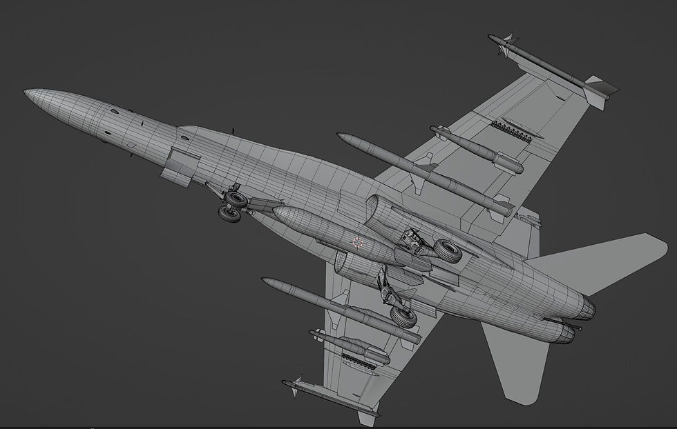 Thumbnail: F18 Hornet-with Cocpit-Fully Rigged-Changeable decal and texts