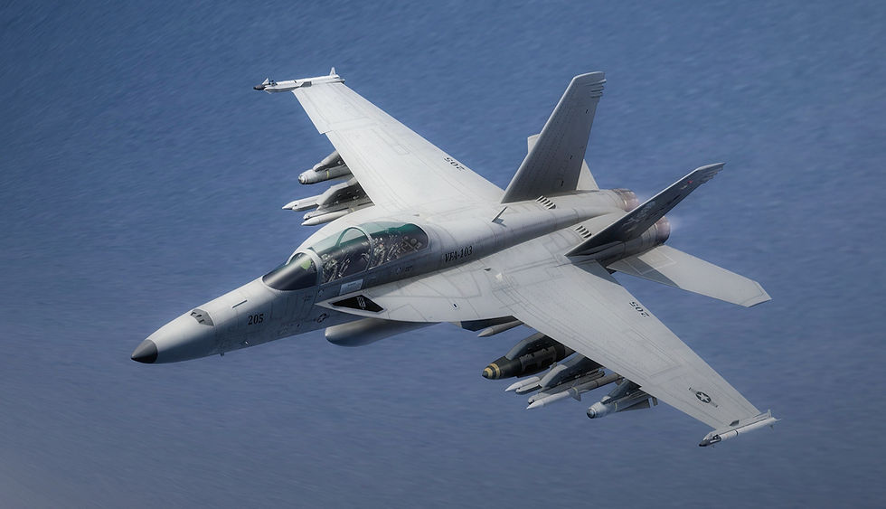 Thumbnail: F18F Super Hornet-with Cocpit-Rigged - Changeable decal and texts