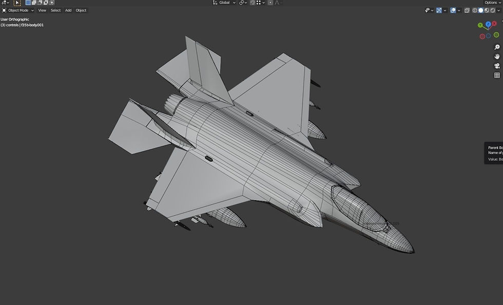 Thumbnail: F35A Lightning II with cockpit - Fully Rigged