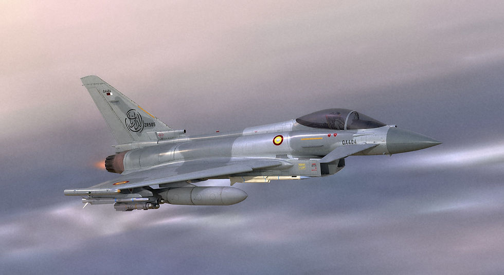 Thumbnail: Qatar EuroFighter Typhoon with Cockpit - Fully Rigged