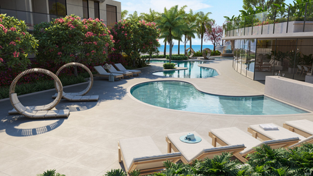 Inovação em Áreas Comuns: Tendências de Uso de Pedras Naturais em Lobbies, Spas e Rooftops de Empreendimentos de Luxo.