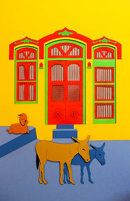 Tarasha artwork Mangaldas ni Haveli II boutique hotel in Ahmedabad