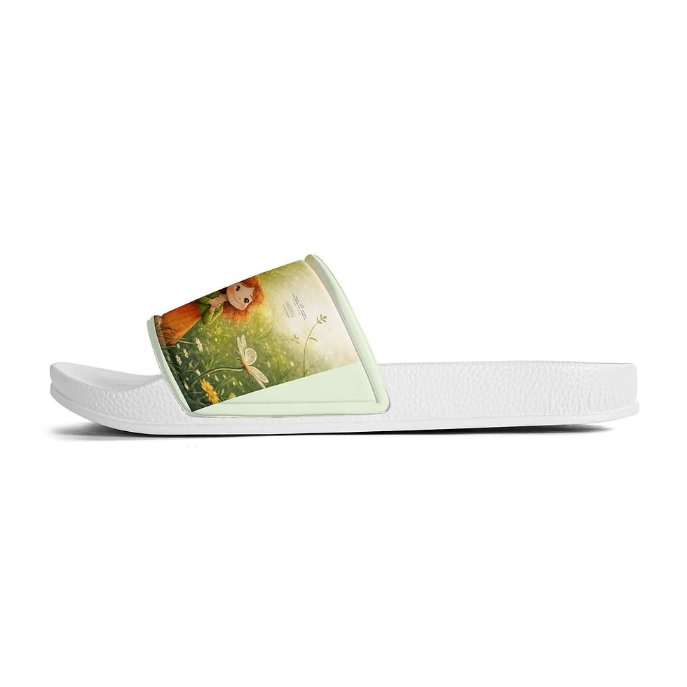 Thumbnail: Kid's PVC Black and White House Slides Sandals Slippers