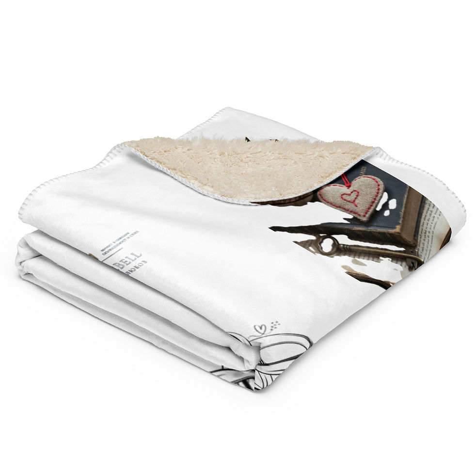Thumbnail: Sherpa blanket AmoreBell Love Bride