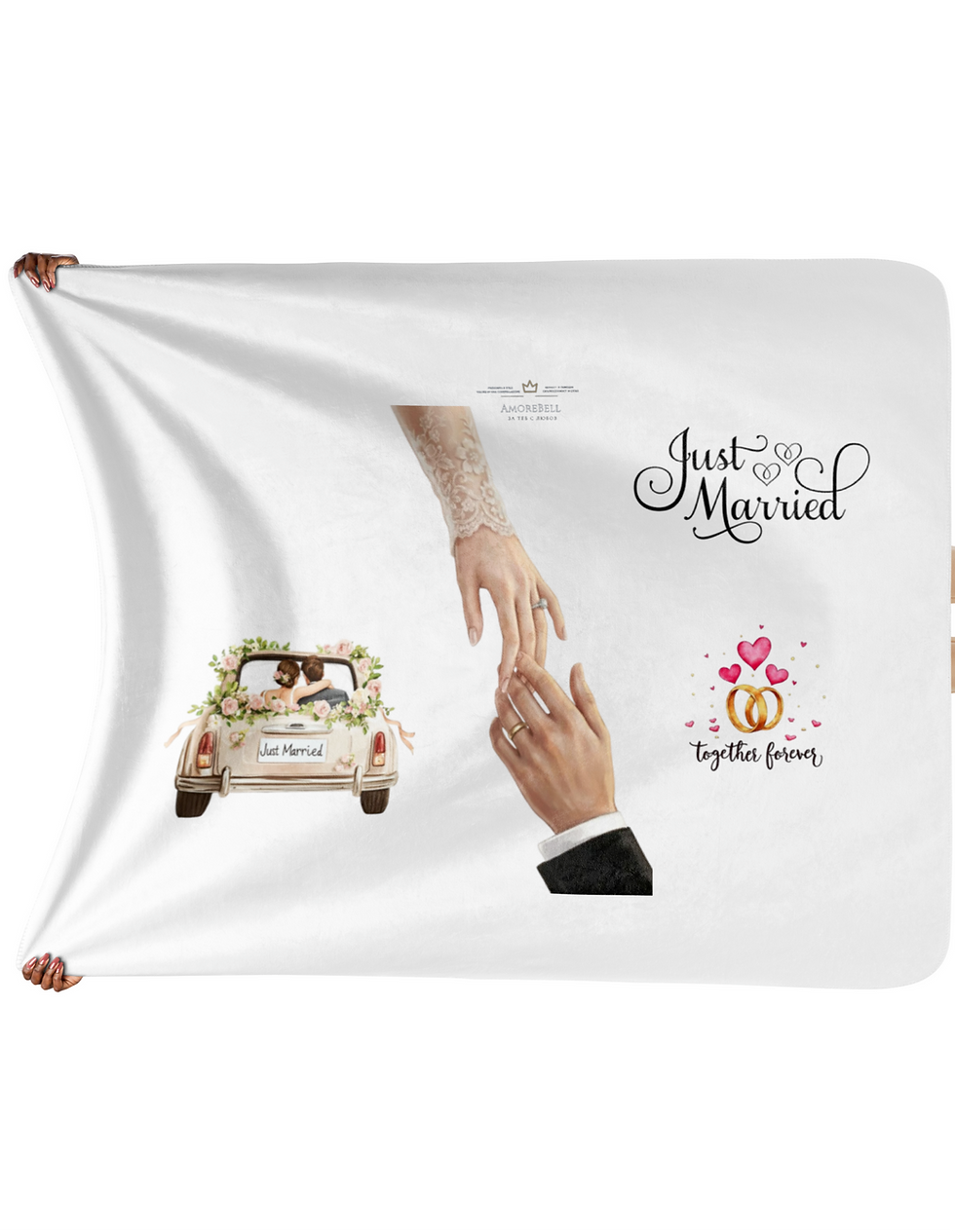 Thumbnail: Sherpa blanket AmoreBell Love Bride