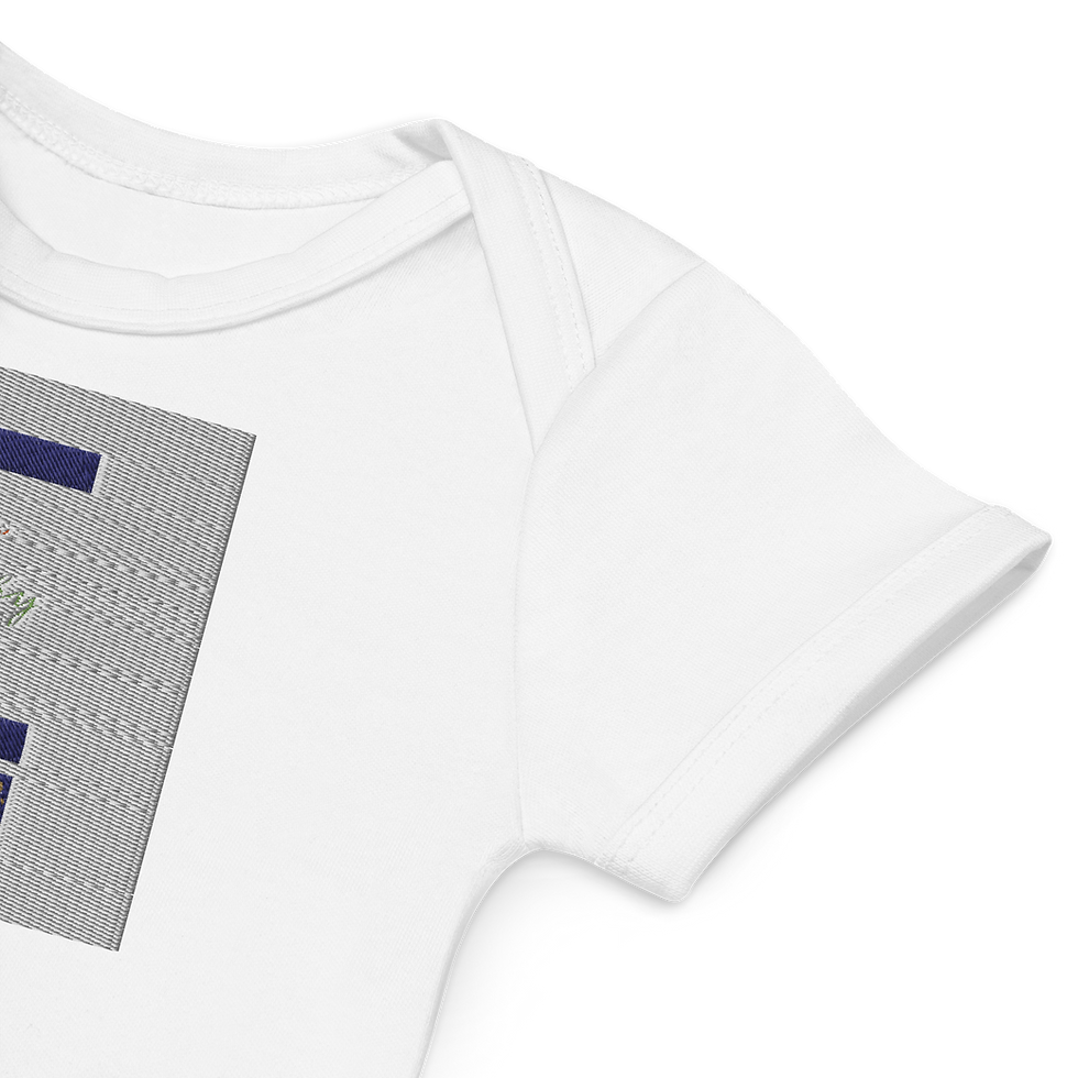 Thumbnail: Бебешко боди от органичен памук с бродерия | Organic cotton baby bodysuit