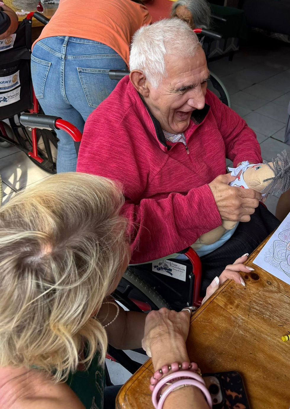 Picture of Julio at nursing home in Antigua we support