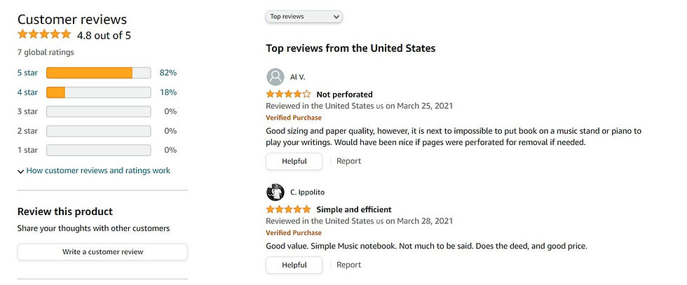 Thumbnail: Music Notebook: Blank sheet music notebook to be used as music manuscript.