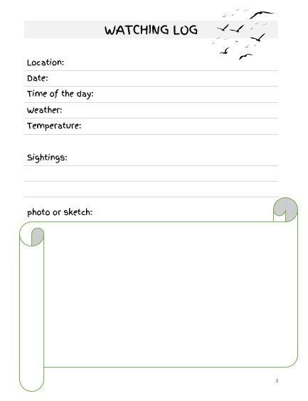 Thumbnail: birdwatching journal