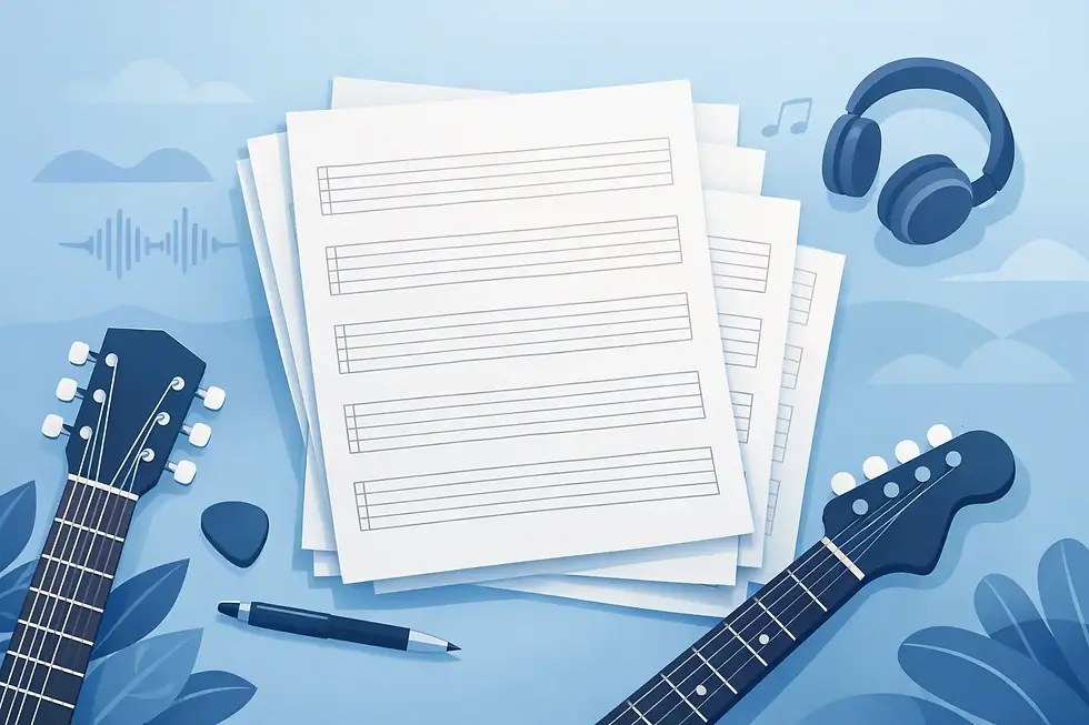 A Guide to Blank Tablature Pages