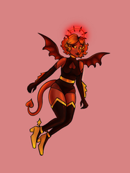 original character, digital art, tiefling, dnd, dungeons and dragons