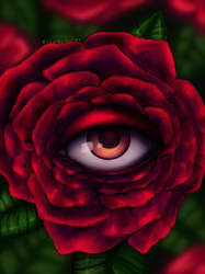 Rose, Eye, digital art