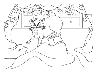 children's book, digital art, kitty