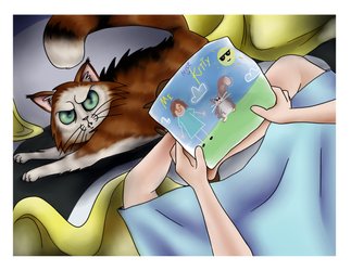 digital art, kitty, children's book