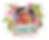 Emblême de M. Trixter avec un visage surpris et des fleurs exotiques