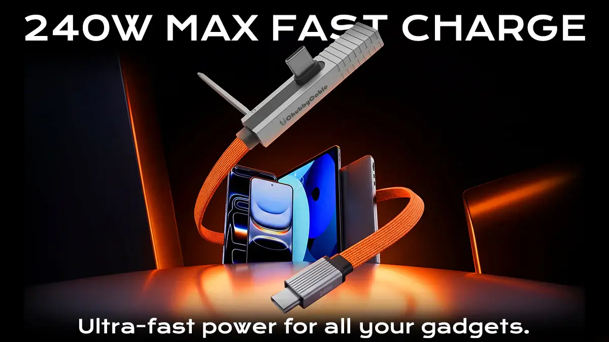 ChubbyCable StandLite™Pro - 90° 240W Fast Charge