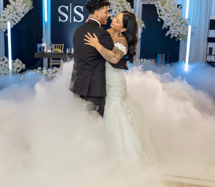 Couple with Bensalem DJ Prophet | Entertainment and LED lighting by TWK Events