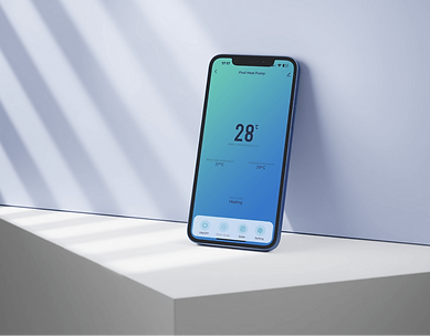 Image of a Phone resting on a wall showing the Delta Green IoT App