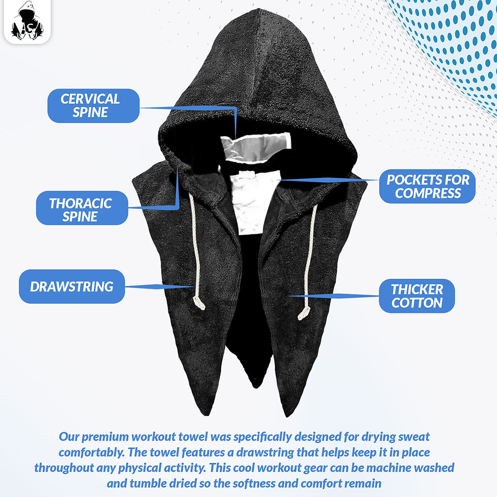 Thumbnail: Black - AllSportsHeadGear Head Towel