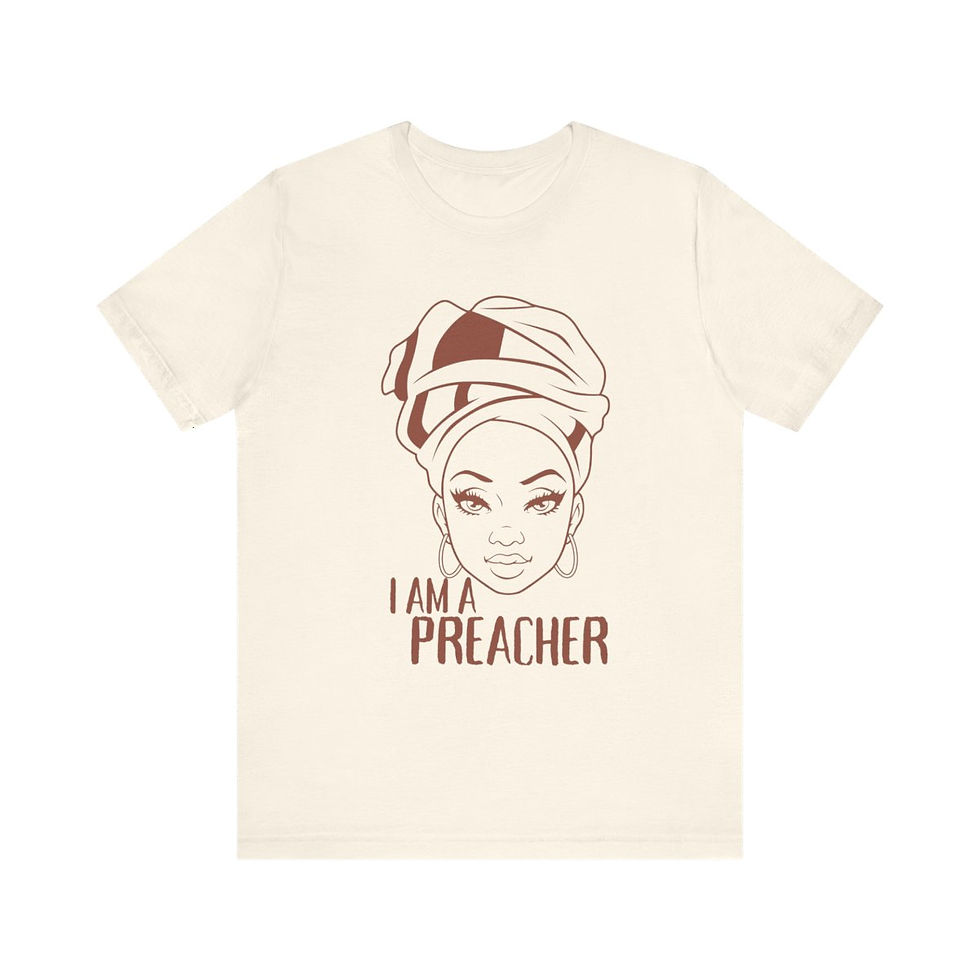 Thumbnail: I am Preacher t-shirt in tan