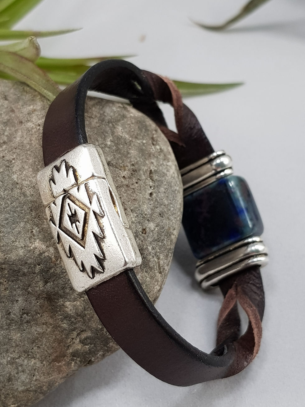 Thumbnail: Blue N Dark Chocolate Twist Bracelet