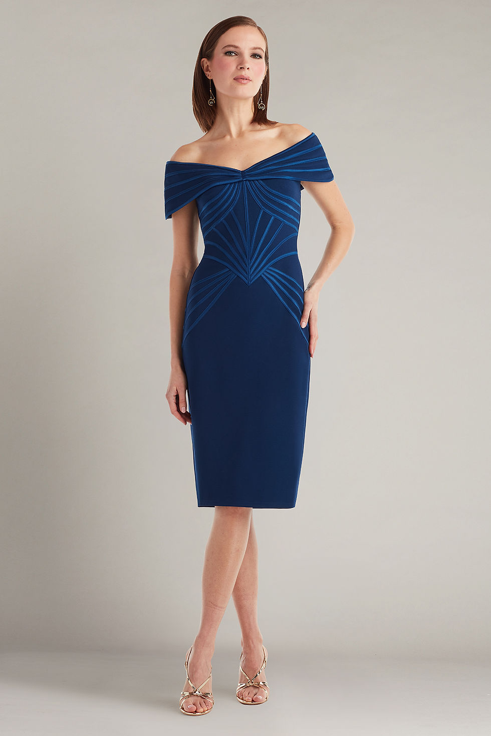 Thumbnail: Darina Sundial Off Shoulder Midi Dress