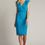 Thumbnail: Monique Embroidered Blouson Knee-length Dress