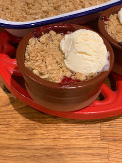 Served with homemade ice cream
