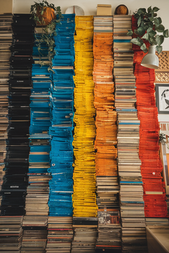 music vinyl record wall