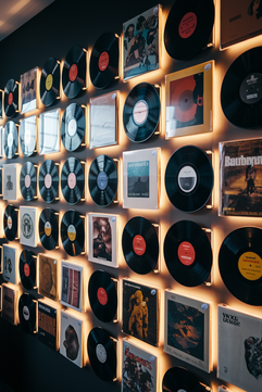 music vinyl record wall