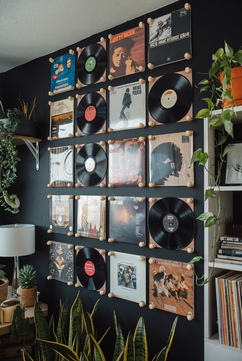 music vinyl record wall