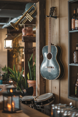 Music-Themed Home Bar Decor Essentials
