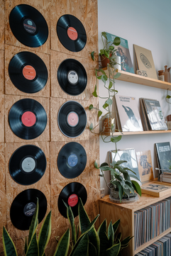 music vinyl record wall
