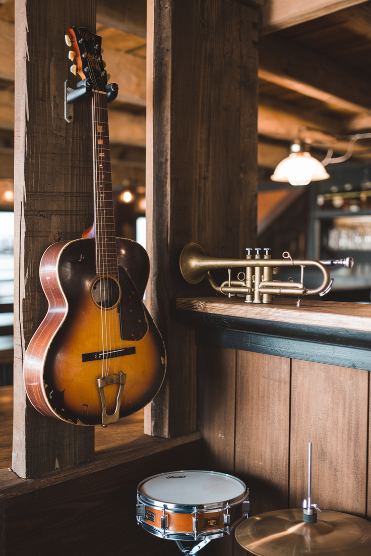 Music-Themed Home Bar Decor Essentials