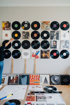 music vinyl record wall