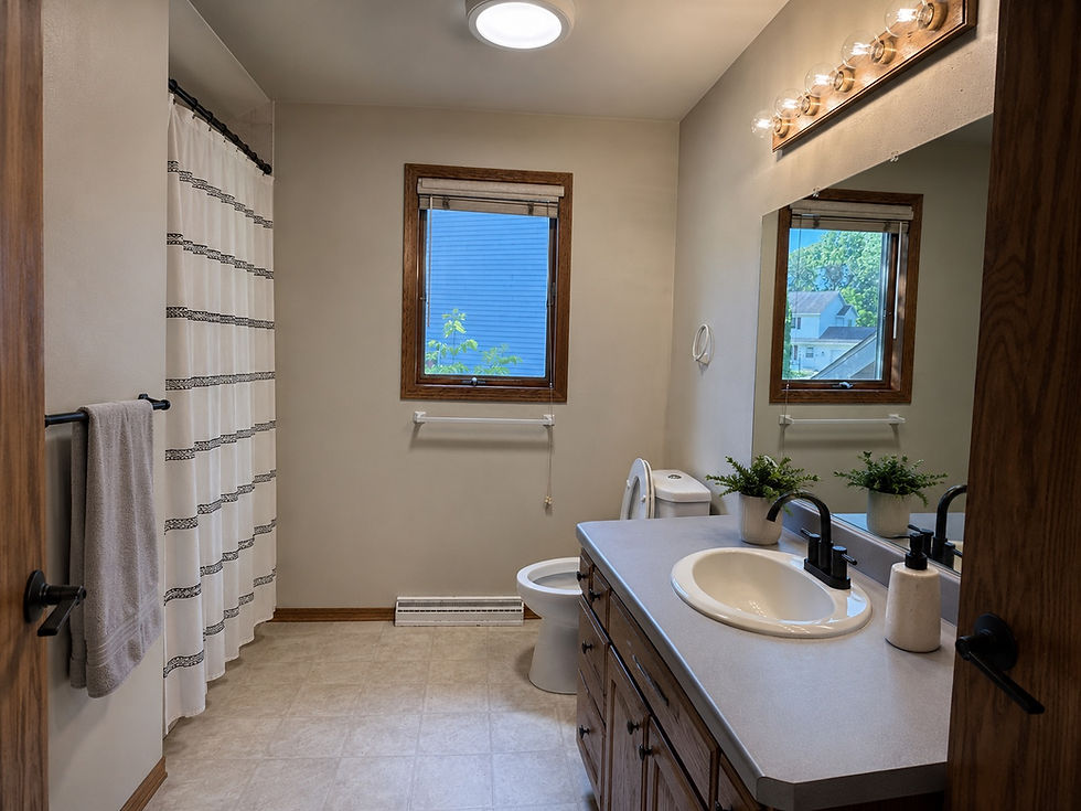 After cleaning services of a bathroom post apartment move out