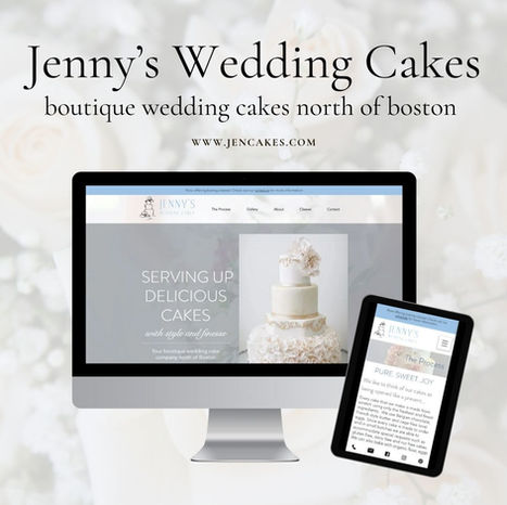 Jenny's Wedding Cakes website mockup