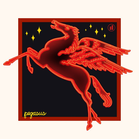 Ariana Lee Creative Illustration of the Dallas pegasus for the Parallel Advisors office
