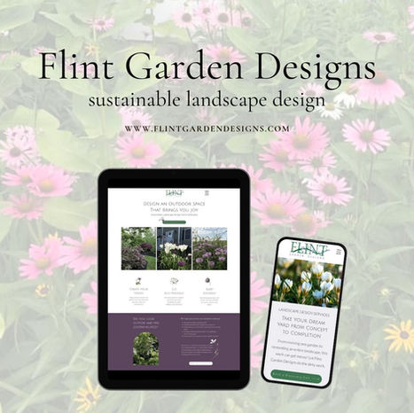 Flint Garden Designs website mockup