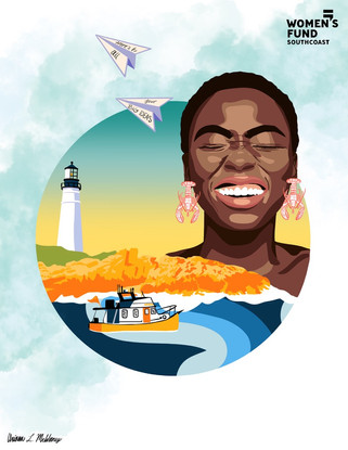 Ariana Lee Creative print designed for the Women's Fund South Coast