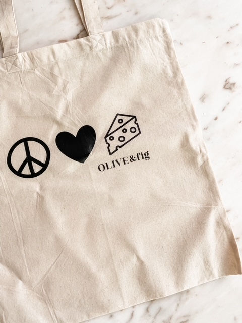 Peace Love and Cheese Shopping Tote