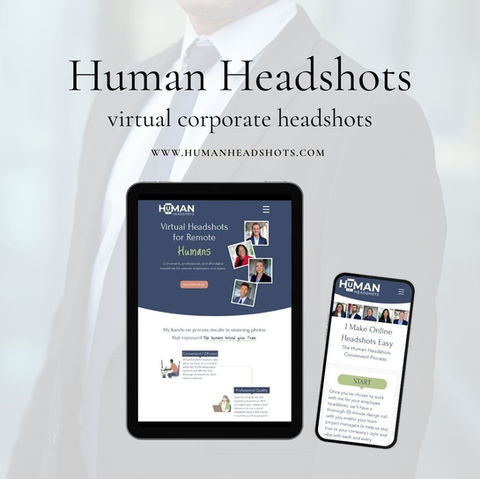 Human Headshots website mockup