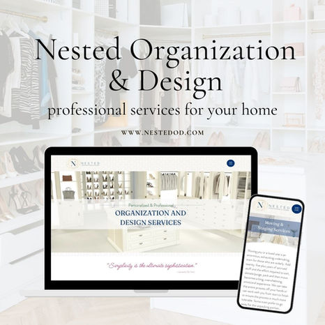 Nested Organization and Design website mockup