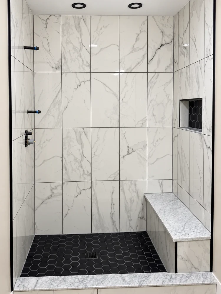 Custom shower from the JB Custom Tile portfolio