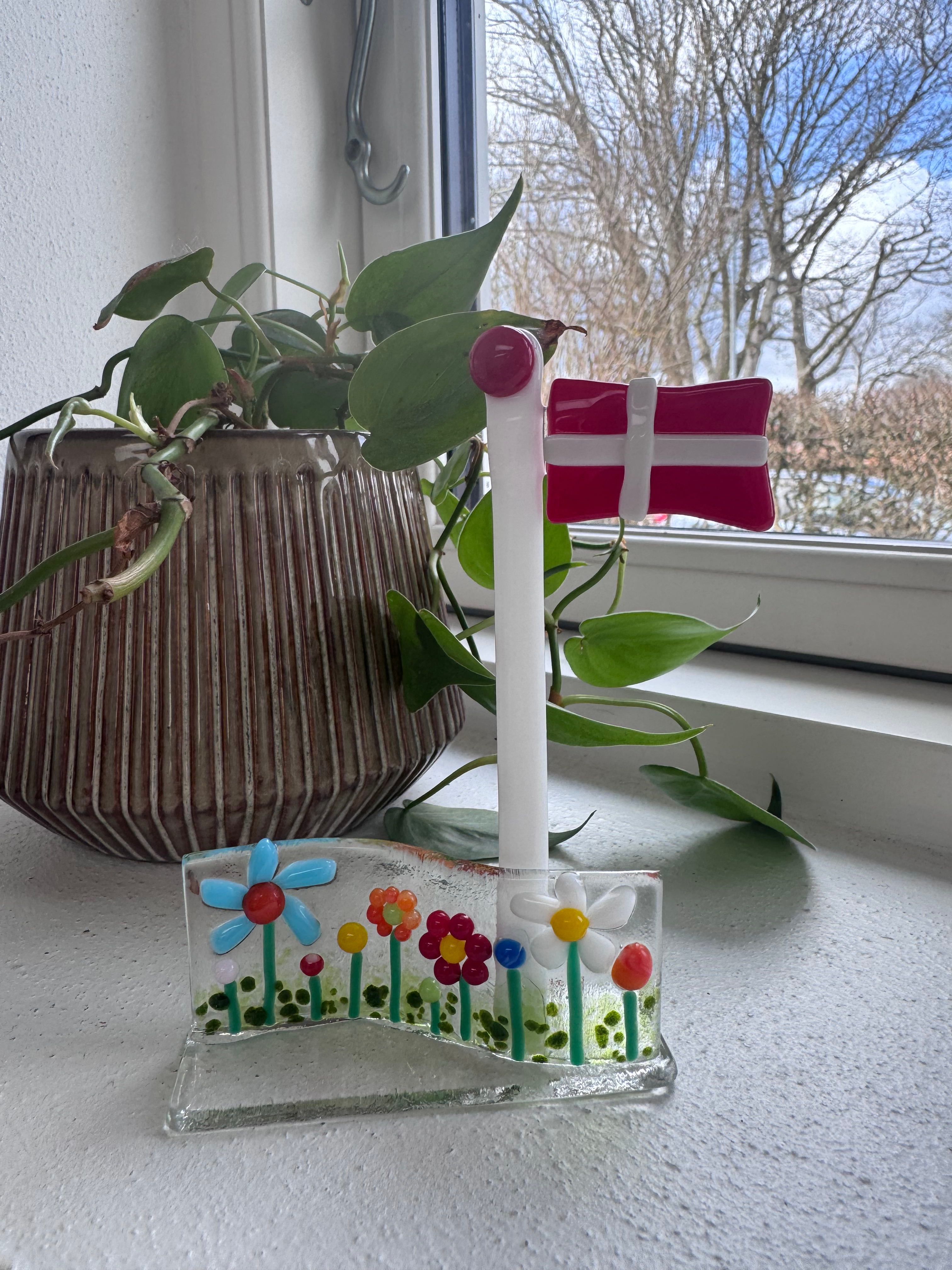 Håndlavet glasflag