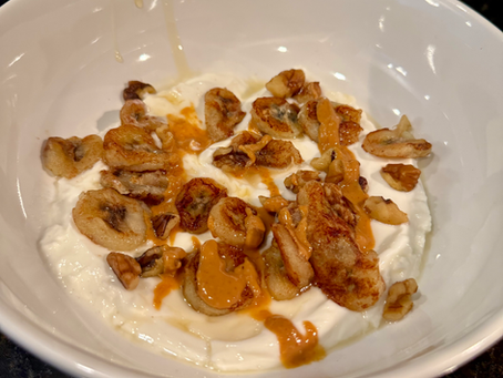 Caramelized Banana Nut Yogurt Bowl