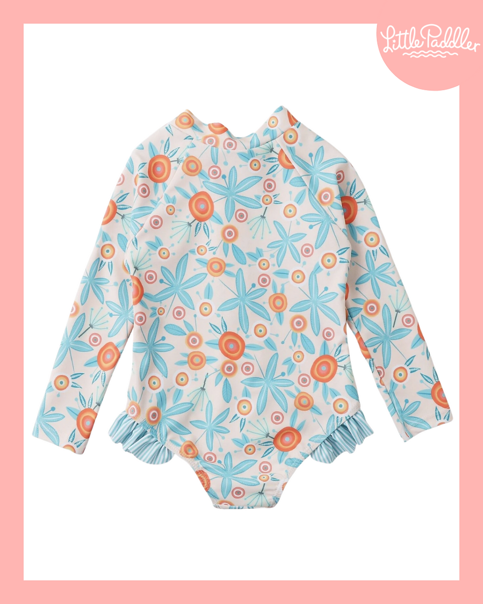 Thumbnail: One-piece long sleeve rashguard, UV sun protection for kids